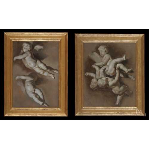 Studies of putti - a pair